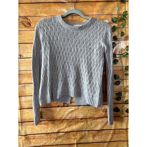 Inhabit Cashmere Linen Cable Knit Sweater with Back Slit in Tan Size Small - Picture 1 of 5